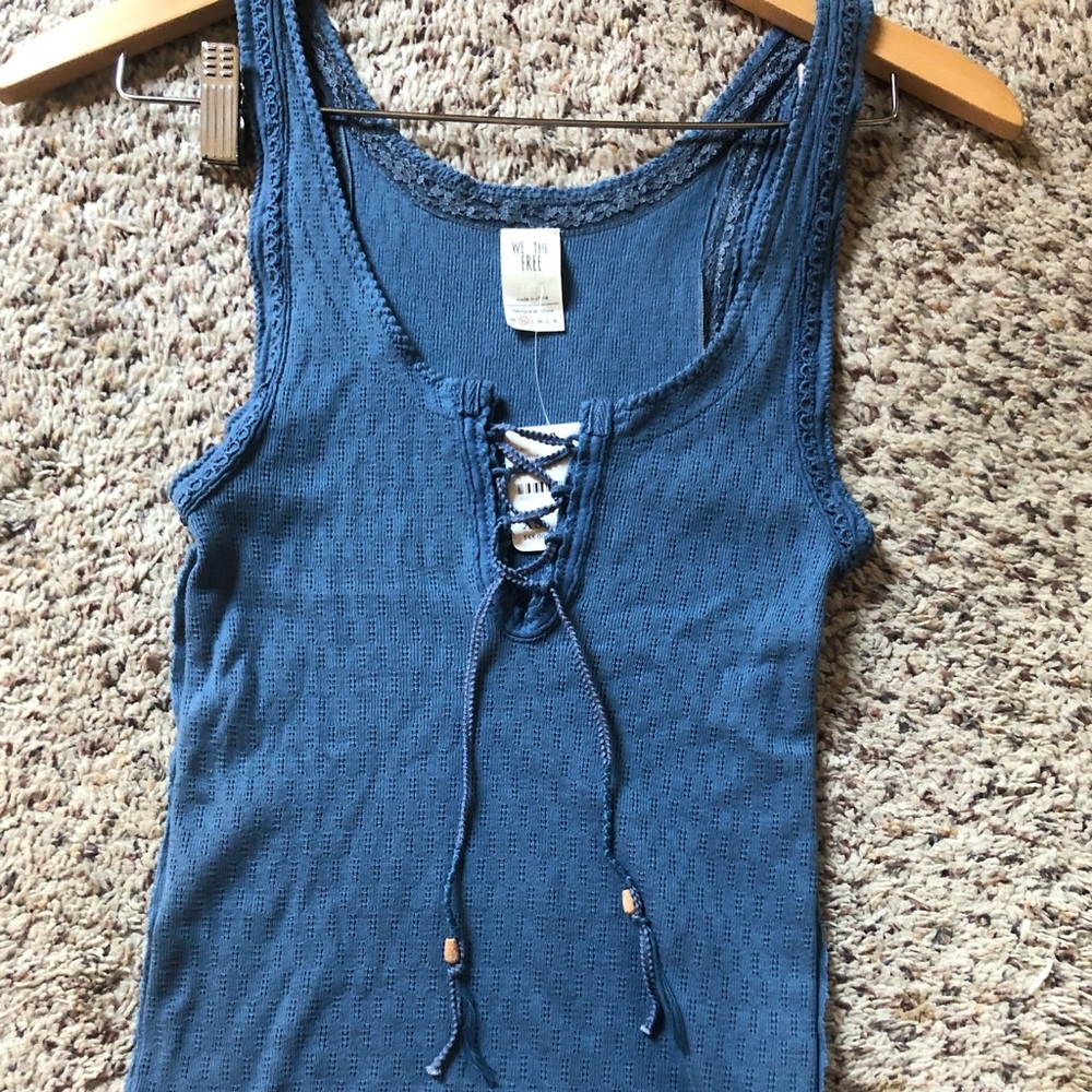We The Free lace/pointelle tank top